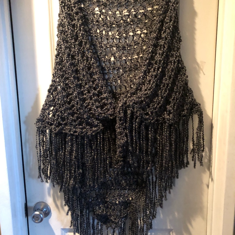 Beautiful Shawl Wrap Smokey Gray Extra Soft Perfect Any Season  One of a Kind